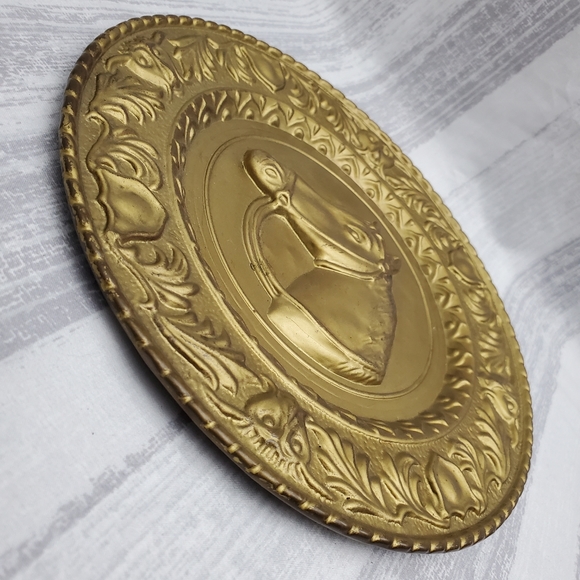 Vintage Brass Horse Wall Plate - A * - Picture 4 of 11